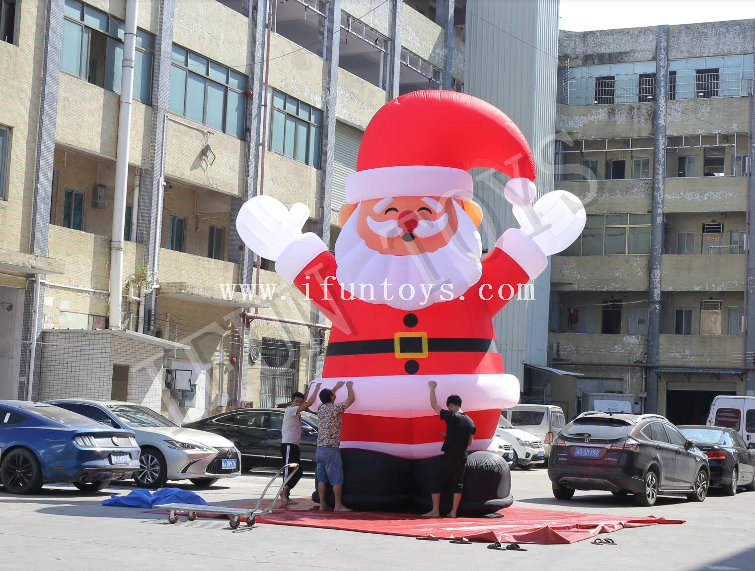 6m Tall Inflatable Santa Claus for Christmas Decoration