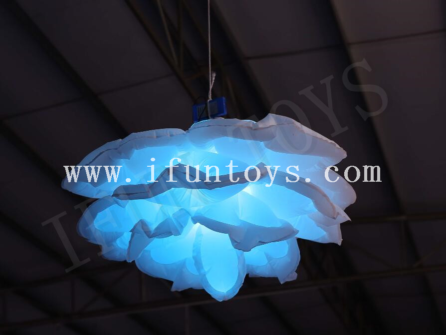 LED Inflatable Hanging Rose Flower for Wedding Party Decoration
