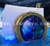 LED Inflatable Camera Photo Booth with 2 Doors / Cheap Photo Booth for 360 Camera / Wedding Photobooth Enclosure with Blower