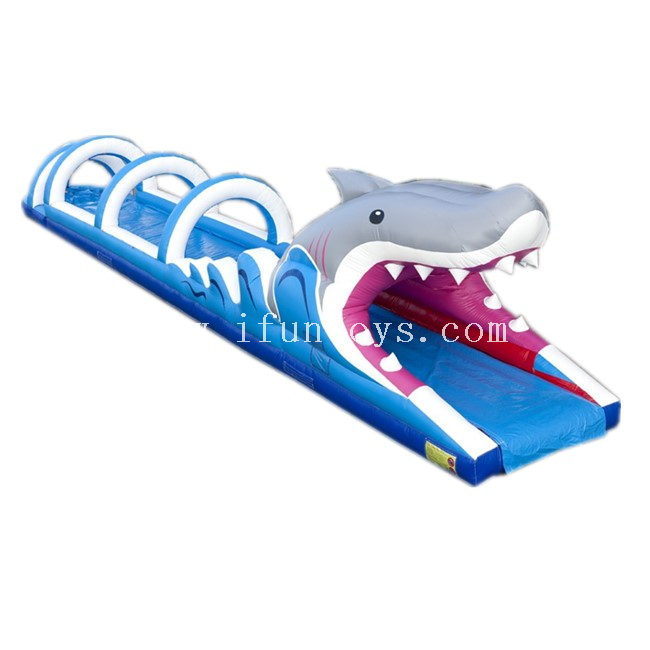 18m Long Inflatable Shark Water Slip Slide / Inflatable Slip N Slide /Inflatable Belly Slide for Kids And Adults