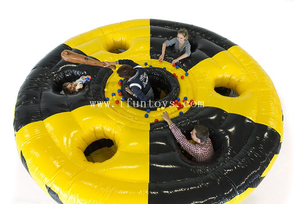 Popular new design inflatable whack a mole machine/ inflatable interactive game for kids and adults