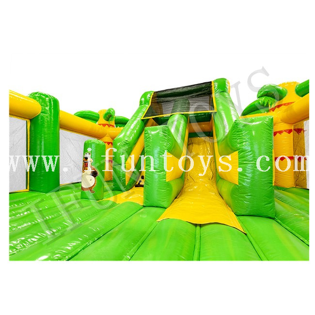 Jungle Theme Inflatable Slide Box / Inflatable Funcity / Amusement Park Playground