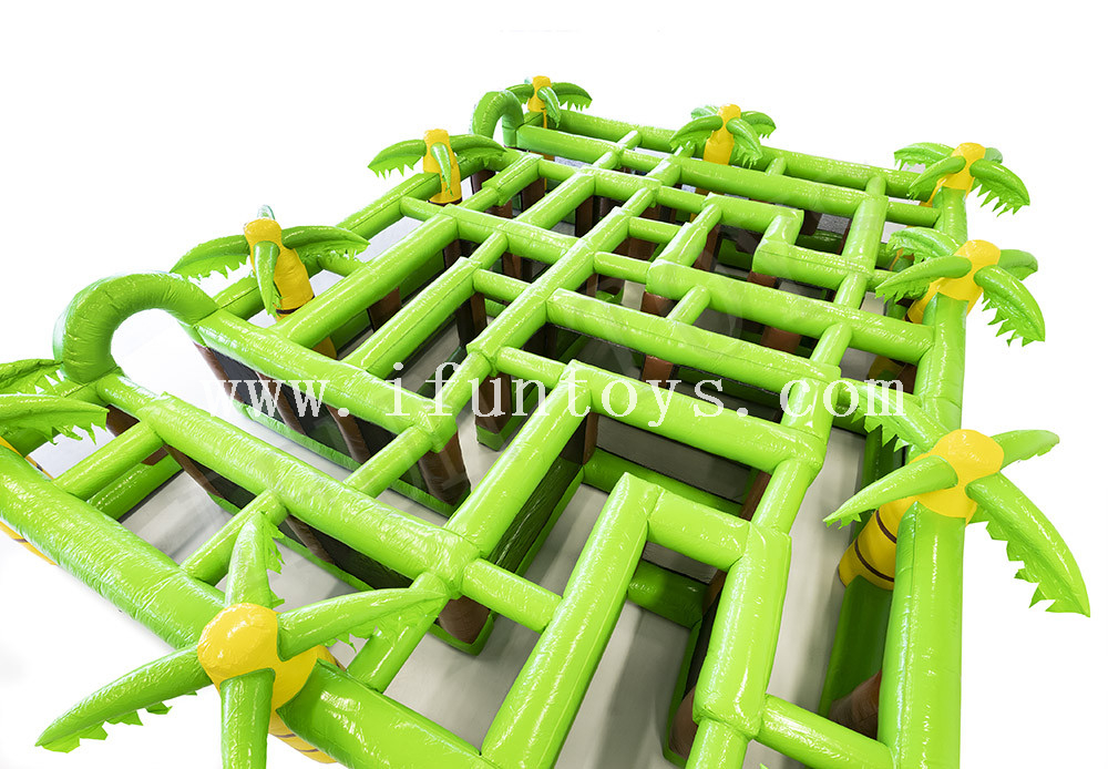 Inflatable Jungle Maze Game / Maze Obstacle Course / Inflatable Laser Tag Maze for Party