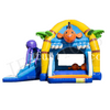 Inflatable Clownfish Bouncy Combo / Kids Inflatable Outdoor Playground Jumping Castle with Slide