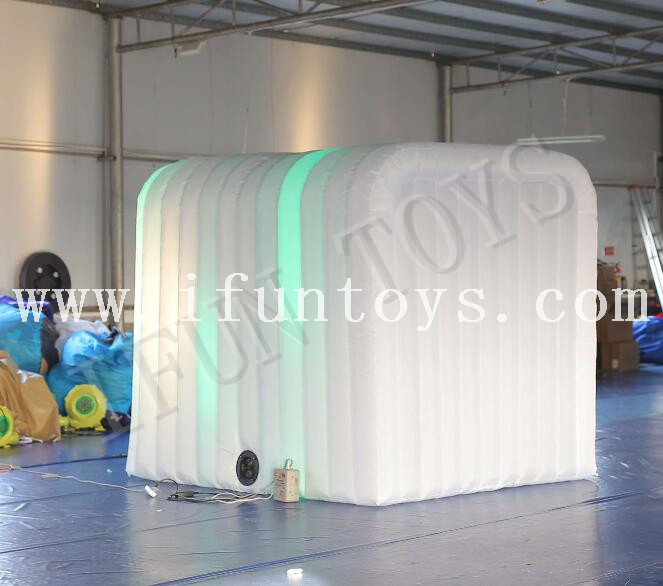 LED Light Inflatable Photo Booth Cube with Blower for Wedding / Party 