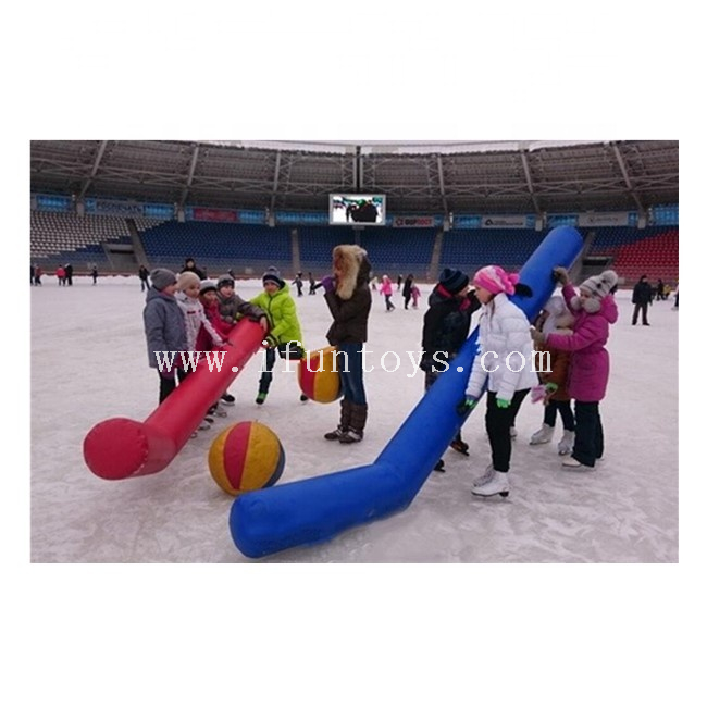 Giant Inflatable Ice Hockey Stick,Team Building Inflatable Hockey Stick Games for Kids And Adults