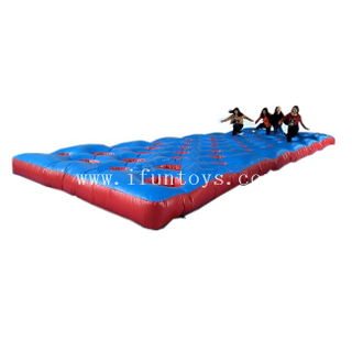 Interactive Inflatable Mattress Run Game / Obstacle Mat Sport Course for Sale