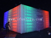 Giant outdoor LED lighting inflatable cube wedding party tent for event
