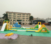 Cheap Inflatable rapids aquapark lake water floating obstacle course park factory for kids and adults