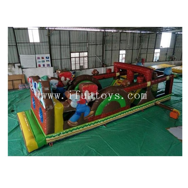  Super Mario Inflatable Obstacle Course / Inflatable Running Obstacle / Inflatable Obstacle Challenge Game