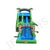Tropical Theme Inflatable Palm Tree Water Slide with Pool / Wet Slide with Air Blower