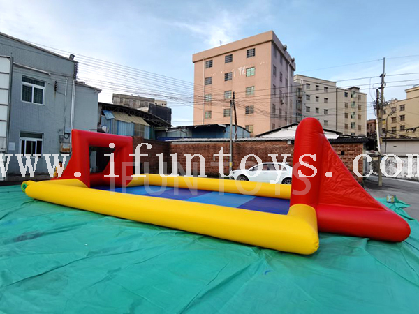 Outdoor Inflatable Sports Playground Water Soccer Field / Soap Football Pitch for Sale