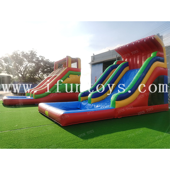 Small inflatable slides / inflatable water slide with pool / inflatable pool slide for kids 