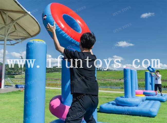 Team Building Equipment Inflatable Ring Putting Hannota Pyramid Game for Kids and Adults