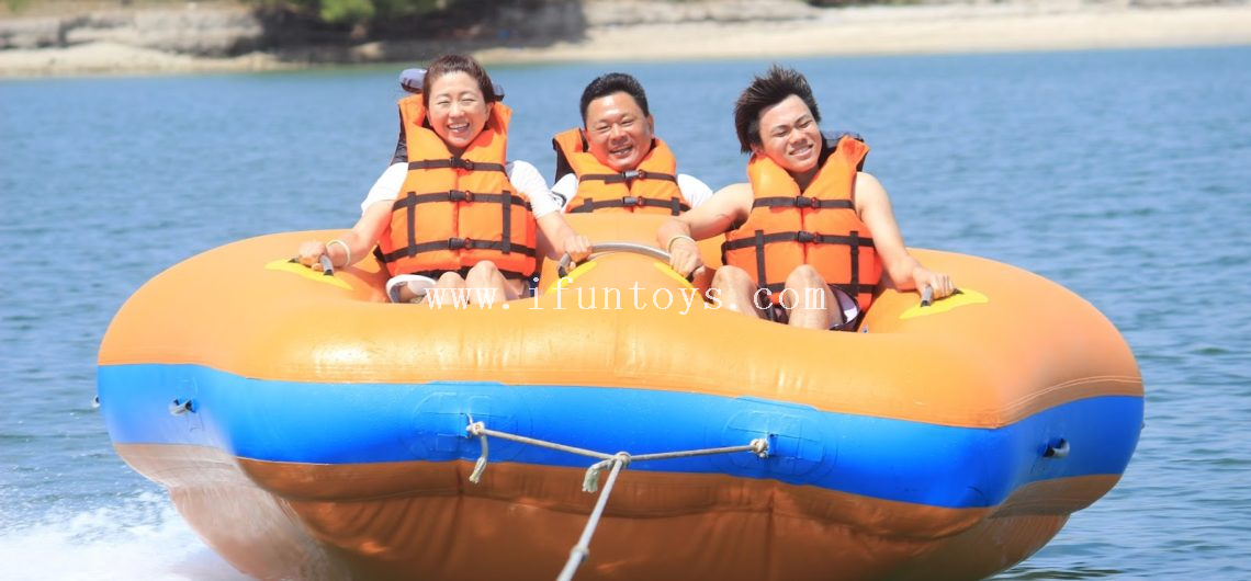 5 Person Inflatable Aqua Floating Towable Toys Tube Skie Boat/ Donut Boat Ride/ Fly Tube for Water Sport Games