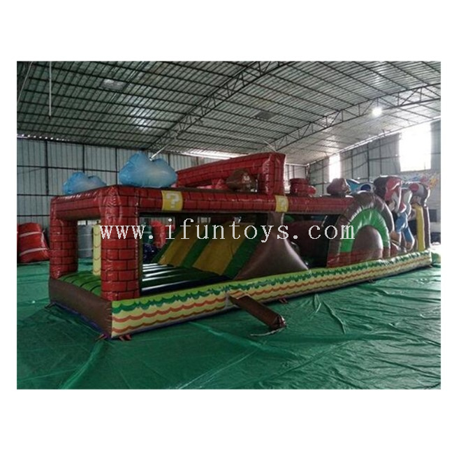  Super Mario Inflatable Obstacle Course / Inflatable Running Obstacle / Inflatable Obstacle Challenge Game