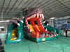 Double Lanes Inflatable Pool Slide / Dinosaur Slide / Water Slide for Ground Swimming Pools 