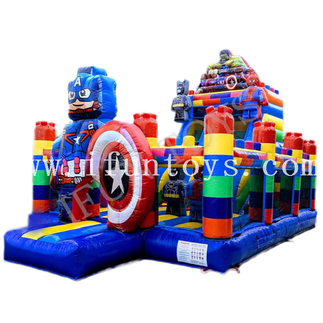 Marvel Legoland Inflatable Trampoline Jumping Castle / Bounce House for Kids Playground