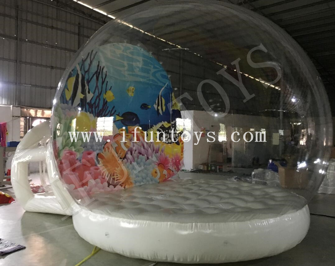 Sea World Inflatable Snow Globe / Inflatable Snow Globe Photo Booth for Christmas Decoration