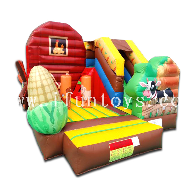 Corn Farm Inflatable Combo with Slide / Inflatable Bouncer Jumping Castle Kids Playground 