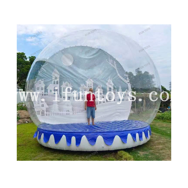 Christmas Decoration Inflatable Snow Globe Human Size Snow Globe Photo Booth Tent for Outdoor Event
