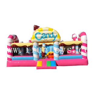 Inflatable Candy Jumping House / Candy Bouncer Castle Inflatable Playhouse for Kids