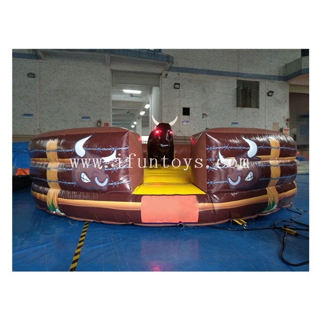 Amusement Park Games Inflatable Rodeo Bull ,Mechanical Bull Riding, Inflatable Mechanical Bull for Kids And Adults