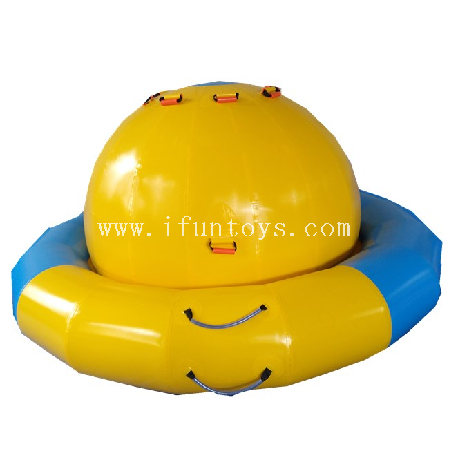 Customized inflatable water saturn/UFO inflatable water spinner/ floating water inflatable rocking saturn for amusement park