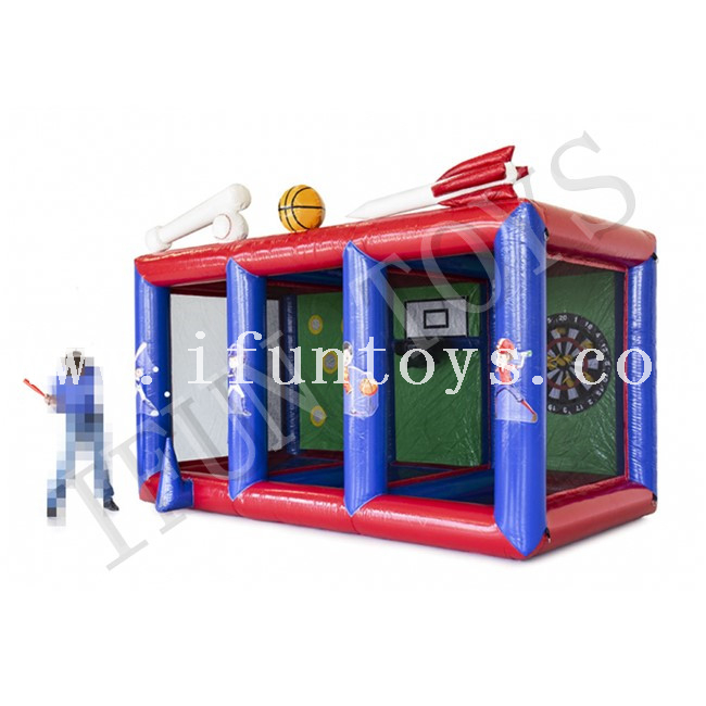 3 in 1 Inflatable Sport Game Center Baseball / Basketball and Darts for Kids and Adults