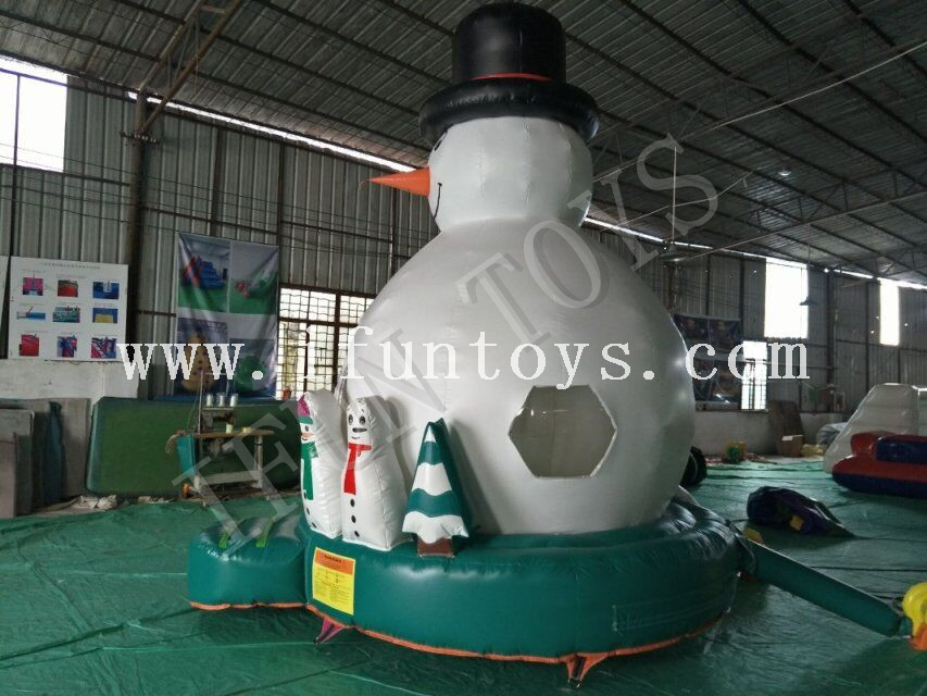 Inflatable Snowman Jumping Bouncer / Christmas Bouncy House / Outdoor Playground for Kids