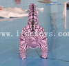 3.28ft Tall Inflatable Pink Dinosaur / Giant Dinosaur Model with Blower for Christmas/Halloween/Yard/Park Decoration