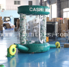 Outdoor Inflatable Money Grab Machine/Inflatable Cash Cube/Inflatable Money Booth with Air Blower for Advertising Christmas Event