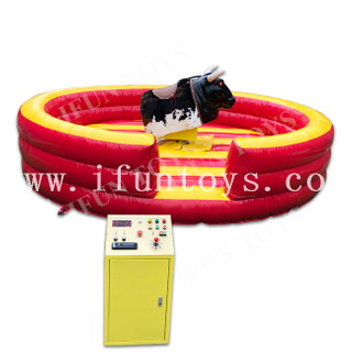 Commercial Kids Adult Inflatable Mechanical Games Rodeo Ride Bull For Sale