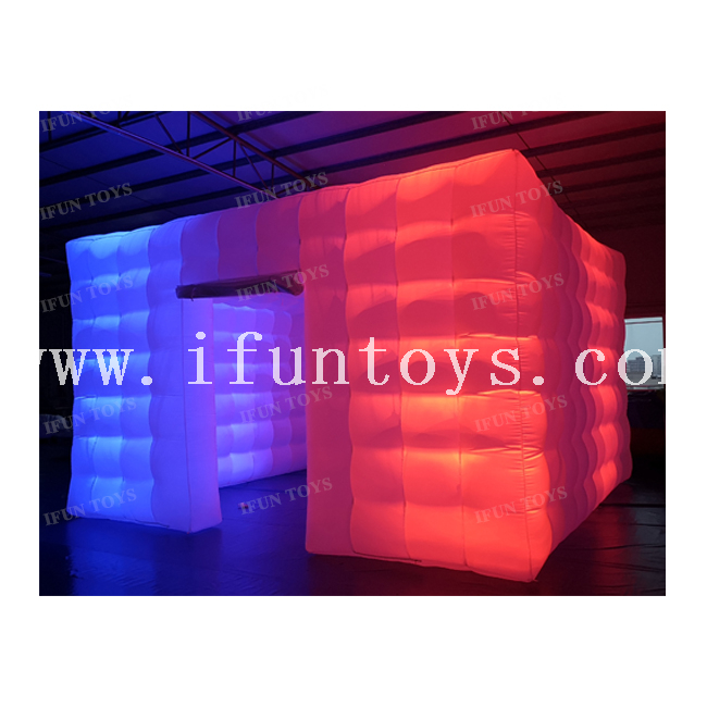 Outdoor LED lighting Mobile Night Club Tent Inflatable Cube Tent Party Tent for Events