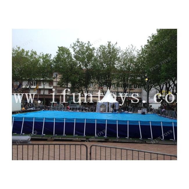 Customized Portable PVC Framed Water Pool Swimming Pool Metal Frame Above Ground Intex Frame Pool for Amusement Park
