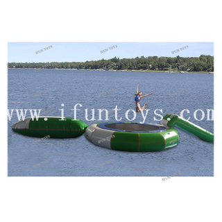 Summer Water Games Sporting Inflatable Water Trampoline With Slide / Tube / Jumping Pillow for Lake / Pool /Ocean Sea