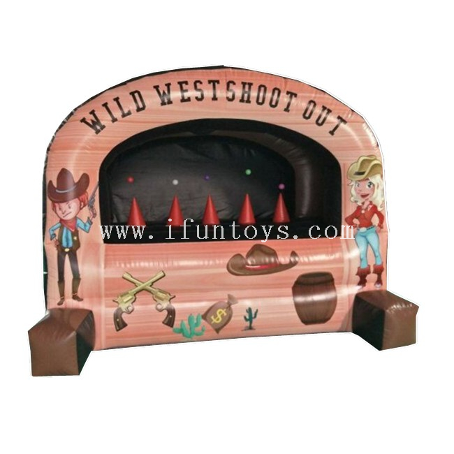 Inflatable Air Archery Target Hover Ball Western Shooting Gallery / Wild West Shoot Out Inflatable Shooting Game for Kids And Adults