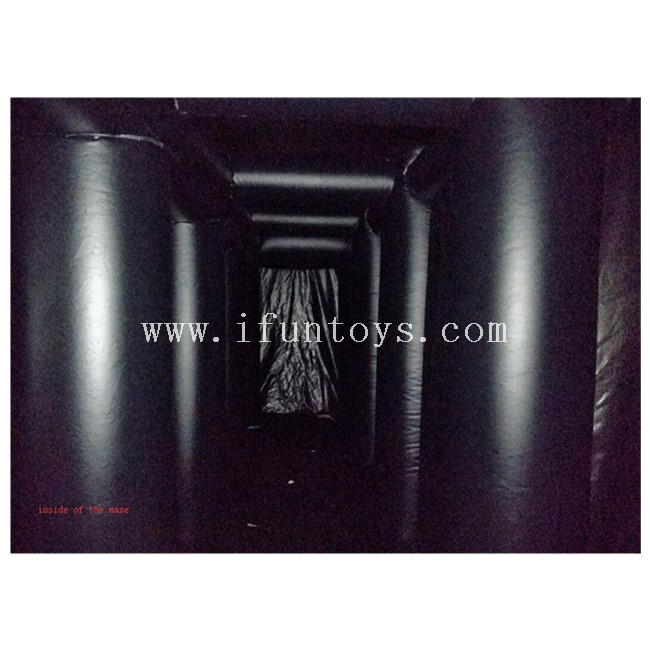 Black Inflatable Laser Maze / Halloween Inflatable Haunted House Maze / Inflatable Obstacle Maze