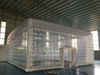 LED lighting inflatable transparent square tent/inflatable clear cube tent for wedding& party &event