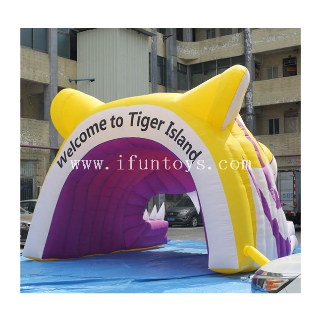 Inflatable Tiger Tunnel / Inflatable Sport Tunnel / Inflatable Football Tunnel Entrance Tent 