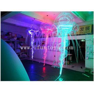 PVC Inflatable Jellyfish Balloon / LED Lighting Jellyfish / Hanging Inflatable Jellyfish Light for Party Decoratoin