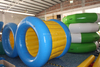 Funny inflatable water floating walking roller wheel / inflatable water rolling tube / bubble roller for water park games