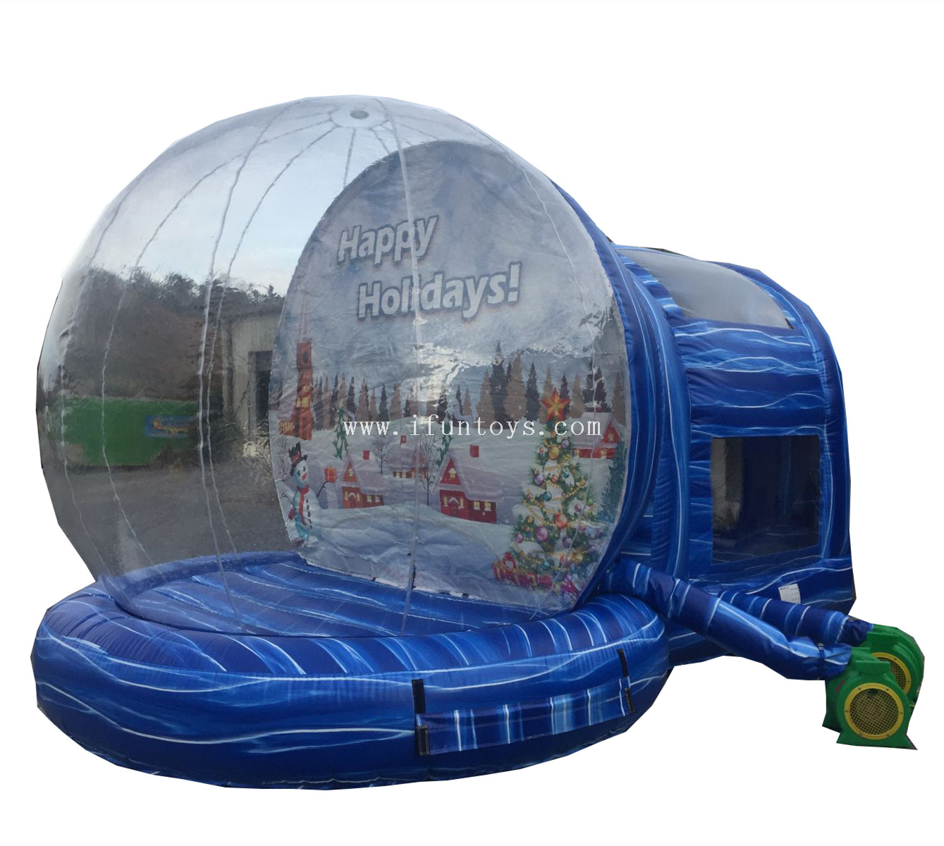 Giant inflatable snow globe photobooth for Christmas&Halloween Decoration/inflatable snow globe tent/empty snow globe