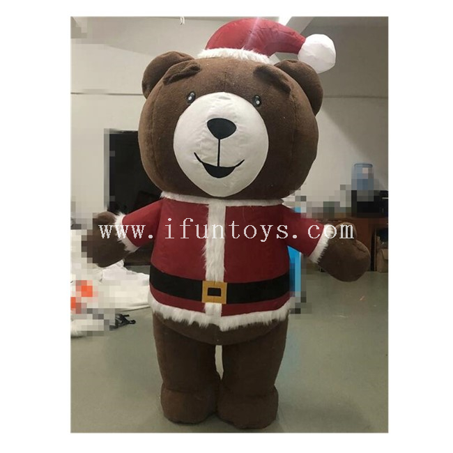 teddy bear inflatable christmas