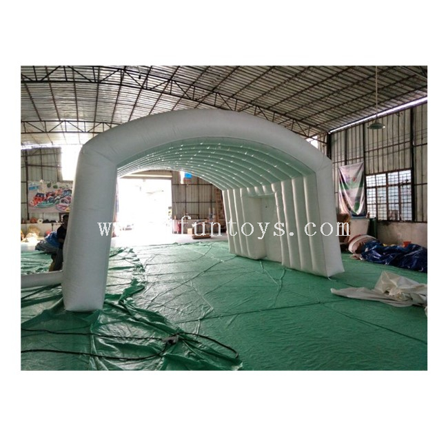 White Inflatable Tunnel Concert Tent / Inflatable Stage Cover Tent / Inflatable Advertising Arch Tent for Party