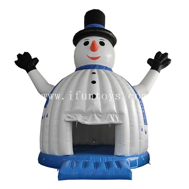 Inflatable Snowman Jumping Castle / Snowman Inflatable Air Bounce House / Winter Inflatable Christmas Jumping House