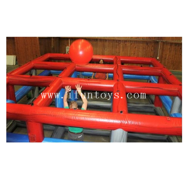 9 Square Volleyball Inflatable Sports Game / Inflatable 9 Square Ball Game / Inflatable Square Game for Camp 