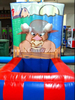 4 in 1 Inflatable Carnival Group Games Inflatable Bull Horn Ring Toss/Basketball Shoot/Pencial Ring Toss And Tik Tac Toe